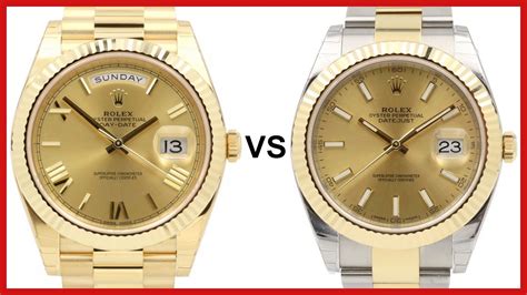 optischer unterschied rolex datejust und daydate